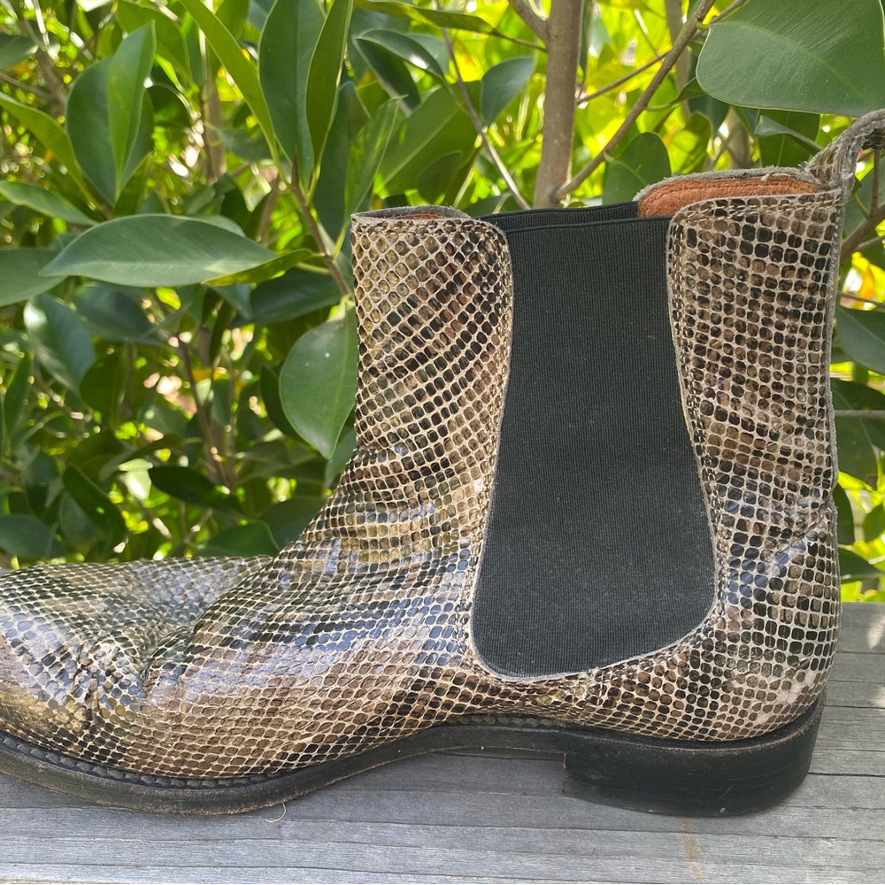 Penelope Chilvers Snake Ankle Chelsea Boots